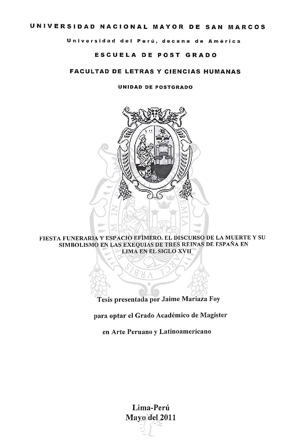 Fiesta funeraria y espacio efímero. El discurso de la muerte y su ...