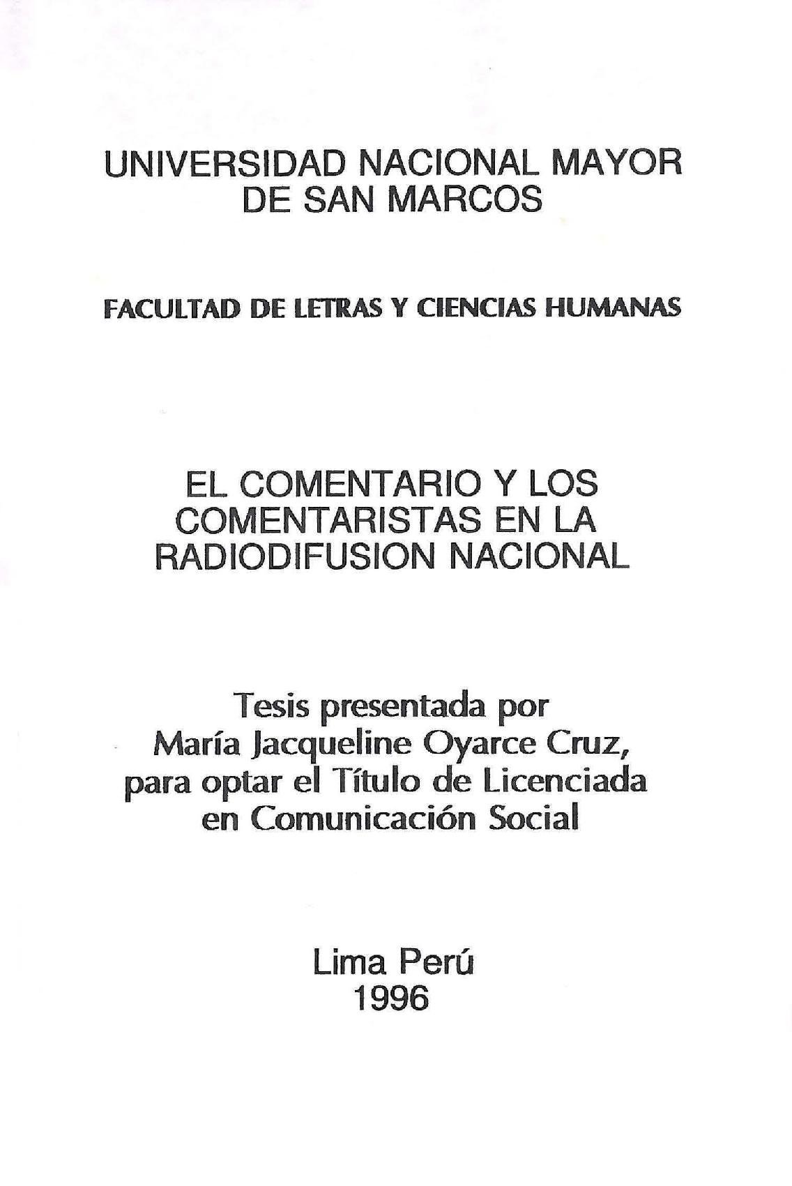 El comentario y los comentaristas en la radiodifusión nacional-001