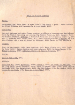 Obras de William Faulkner.